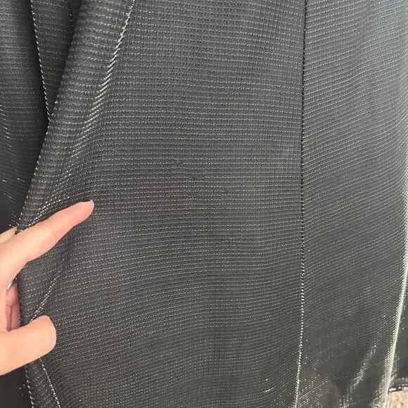 VTG Night Way Collections Metallic Black Ball Gown Dress 4 Spaghetti Strap - Picture 16 of 16